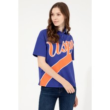 U.S. Polo Assn. Kadın Mavi T-Shirt 50249029-VR212