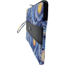 Differ Studio 15.6'' Inç Van Gogh Desen Mavi Unisex Su Geçirmez Laptop/macbook/notebook/tablet/evrak Kılıfı