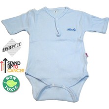 Sema Baby Yarım Kol Kaşkorse Badi (Body) - Mavi  0-6 Ay
