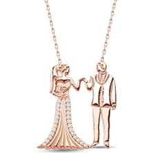 Online Hediye Sepeti 925 Ayar Gümüş Evlendik Kolye