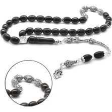 Online Hediye Sepeti 925 Ayar Gümüş Püsküllü Arpa Kesim Isim Yazılı Rus Oltu Tesbih