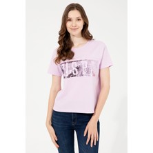 U.S. Polo Assn. Kadın Manolya T-Shirt 50249836-VR211