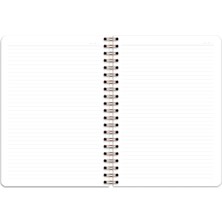 Matt Notebook 20X28 cm A4 Lastikli Spiralli Sert Kapak Not Defteri Çizgili Gökkuşağı