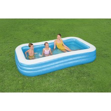 Bestway Dikdörtgen Jumbo Mavi Havuz 54009 (305 x 183 x 56 cm)