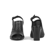 Saracshoes Gerçek Deri Siyah Bow Topuklu Ayakkabı