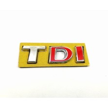 Behin Dizayn VOLKSWAGEN UYUMLU TDI Bagaj Yazısı DI Kırmızı 60mm-20mm