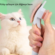 TOP ONE Pet Bakım Tarağı Tek Tıkla Tüy Alma Kedi ve Köpek Yüzen Tüylere Adanmış Otomatik Tüy Alma Tarağı Evcil Hayvan Malzemeleri (Pembe) (Yurt Dışından)