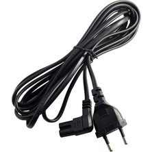 Wozlo 1.8m Teyp Fişi Notebook Yazıcı Işıldak Power Güç Kablosu L Uç 90 Derece