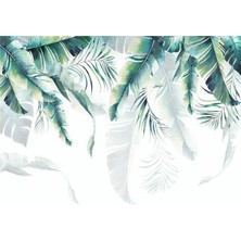 Botanik Özel Tasarım Duvar Kağıdı  Kanvas Tek Parca