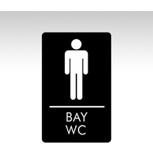 Egesta Wc Tuvalet Kapı Uyarı Yönlendirme Levhası 2'li Bay-Bayan Set