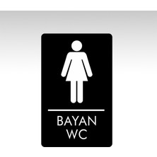 Egesta Wc Tuvalet Kapı Uyarı Yönlendirme Levhası 2'li Bay-Bayan Set