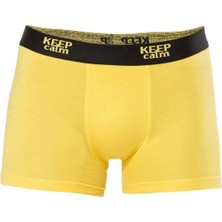 Anıt 4 Adet Sarı Renk Likralı Modal Boxer