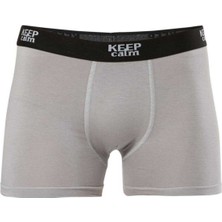 Anıt 12 Adet Gri Renk Likralı Modal Boxer