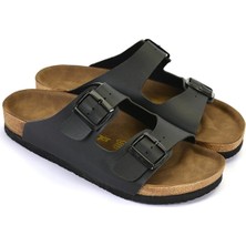 Slazenger Lens Kadın Spor Terlik Siyah Çift Toka Termo Poliüretan Malzeme ile Konforlu