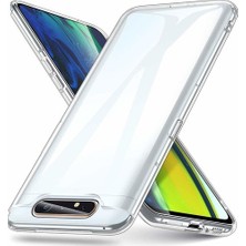 Canpay Samsung Galaxy A80 Uyumlu Kılıf Case, Soft, Transparent, Şeffaf Ultra Esnek Ince Silikon