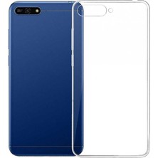 Canpay Huawei Y6 2018 Uyumlu Kılıf Case, Soft, Transparent, Şeffaf Ultra Esnek Ince Silikon