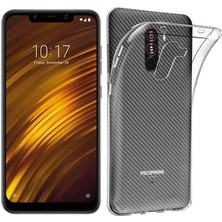 Canpay Xiaomi Pocophone F1 Uyumlu Kılıf Case, Soft, Transparent, Şeffaf Ultra Esnek Ince Silikon