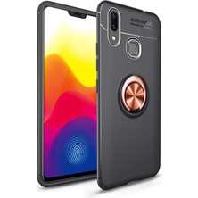 Canpay Xiaomi Mi Max 3 Uyumlu Kılıf Standlı Manyetik Yüzüklü Esnek Yumuşak Silikon Case