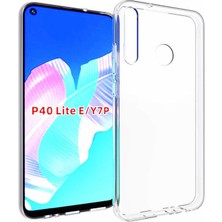 Canpay Huawei P40 Lite E Uyumlu Kılıf Case, Soft, Transparent, Şeffaf Ultra Esnek Ince Silikon