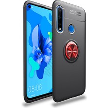 Canpay Huawei P40 Lite E Uyumlu Kılıf Standlı Manyetik Yüzüklü Esnek Yumuşak Silikon Case