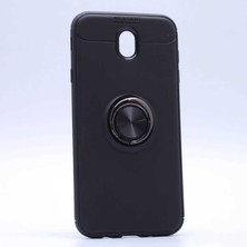 Canpay Samsung Galaxy J730 J7 Pro Uyumlu Kılıf Standlı Manyetik Yüzüklü Esnek Yumuşak Silikon Case