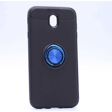 Canpay Samsung Galaxy J730 J7 Pro Uyumlu Kılıf Standlı Manyetik Yüzüklü Esnek Yumuşak Silikon Case