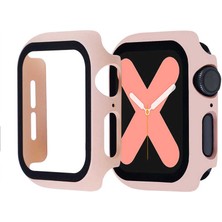 Canpay Apple Watch Serisi 2/3/4/5/6/se 42 mm Uyumlu Akıllı Saat Ekran Koruyucu Kılıf Full Tam Kaplayan