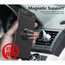 Canpay Huawei Mate 10 Pro Uyumlu Kılıf Standlı Manyetik Yüzüklü Esnek Yumuşak Silikon Case