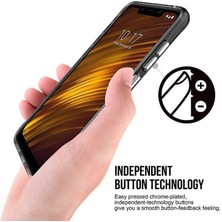 Canpay Xiaomi Pocophone F1 Uyumlu Kılıf Şeffaf Sert Ultra Koruma Teknolojisi Transparent Case