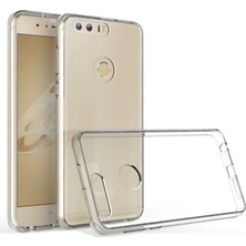 Canpay Huawei Honor 8 Uyumlu Kılıf Case, Soft, Transparent, Şeffaf Ultra Esnek Ince Silikon