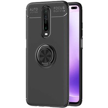 Canpay Xiaomi Redmi K30 Uyumlu Kılıf Standlı Manyetik Yüzüklü Esnek Yumuşak Silikon Case