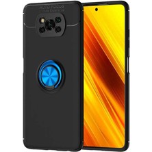 Canpay Xiaomi Poco X3 Uyumlu Kılıf Standlı Manyetik Yüzüklü Esnek Yumuşak Silikon Case