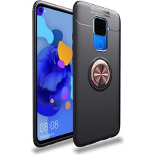 Canpay Huawei Mate 30 Lite Uyumlu Kılıf Standlı Manyetik Yüzüklü Esnek Yumuşak Silikon Case