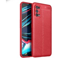 Canpay Realme 7 Pro Uyumlu Kılıf Esnek Pu-Deri Leather-Pu Series Protected Case