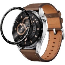 Canpay Huawei Watch Gt 3 46MM Uyumlu Akıllı Saat Ekran Koruyucu Full Tam Kaplayan Esnek Ultra Darbe Emici