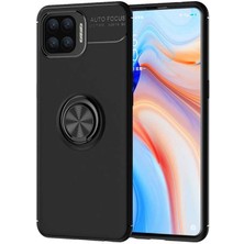 Canpay Oppo Reno A73 Uyumlu Kılıf Standlı Manyetik Yüzüklü Esnek Yumuşak Silikon Case