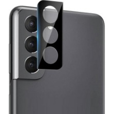Canpay Samsung Galaxy S22 Uyumlu Lens Kamera Koruyucu Full Hd 3D Tempered Cam
