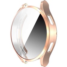 Canpay Samsung Galaxy Watch 4 (44MM) Uyumlu Akıllı Saat Ekran Koruyucu Kılıf Full Kaplayan Darbe Emici