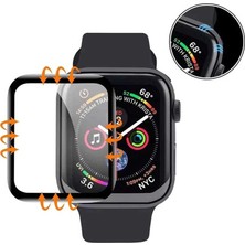 Canpay Apple Watch 7 45MM Uyumlu Akıllı Saat Ekran Koruyucu Full Tam Kaplayan Esnek Ultra Darbe Emici