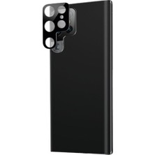 Canpay Samsung Galaxy S22 Ultra Uyumlu Lens Kamera Koruyucu Full Hd 3D Tempered Cam