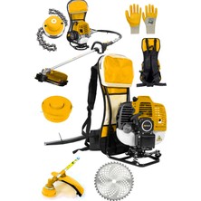 Steiner Turbo S 9003 Sırt Tipi Benzinli Motorlu Çalı Çim Ot Biçme Tırpanı Makinesi + Canavar Başlık