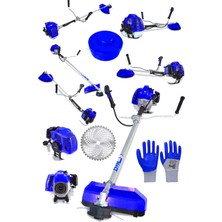 Steiner Alman Turbo 9200 Yan Tipi Benzinli Motorlu Ot Çim Tırpanı Çalı Biçme Makinesi Tırpanı Mavi