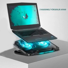 Daytona ST-813 Çift Fanlı Ledli Işıklı Soğutucu Laptop Standı