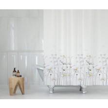 Tropik Home Banyo Perdesi - Tek Kanat Duş Perdesi, Polyester Kumaş Duşakabin Perdesi 180x200 Cm Küvet Perdesi