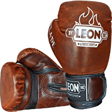 By Leon 1982 Leon Blade Training Boks, Kick Boks ve Muay Thai Eldiveni Kahverengi 8 Oz