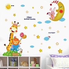 Crystal Kids Aydede ve Sevimli Hayvanlar Bebek ve Çocuk Odası Dekorasyonu Duvar Sticker