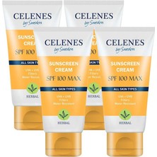 Celenes By Sweden Herbal Güneş Kremi 100 Max Spf 50 Ml X 4