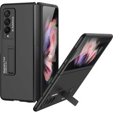 Canpay Samsung Galaxy Z Fold 3 Uyumlu Case Kılıf 180 Degree Open-Close Cover Aluminum Alloy Strong Magnetic Stand