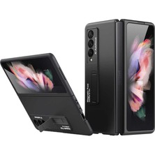 Canpay Samsung Galaxy Z Fold 3 Uyumlu Case Kılıf 180 Degree Open-Close Cover Aluminum Alloy Strong Magnetic Stand