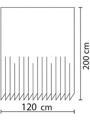 Zethome Tropik Banyo Duş Perdesi 3390 Tek Kanat 1X120X200